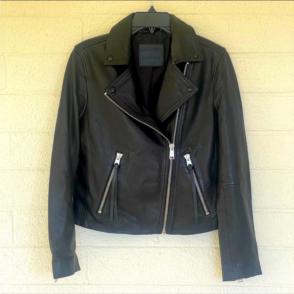 All Saints Dably Lether Jacket 8M